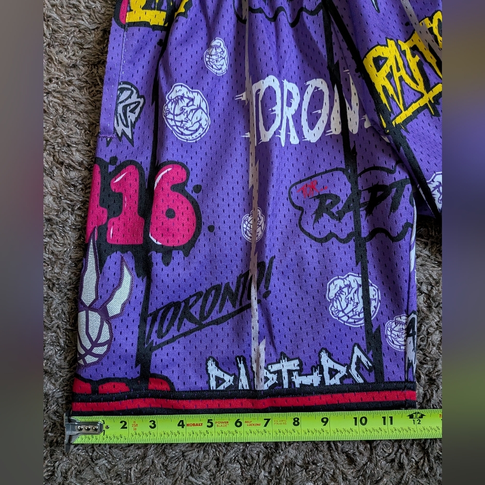 NWT Mitchell & Ness Toronto Raptors 1998/99 Hardwood Classics 9" Shorts S - Picture 6 of 9